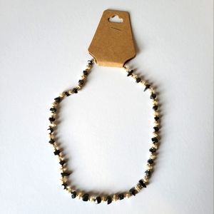 Vintage Necklace, Tribal Inspired, Tri Color Stones